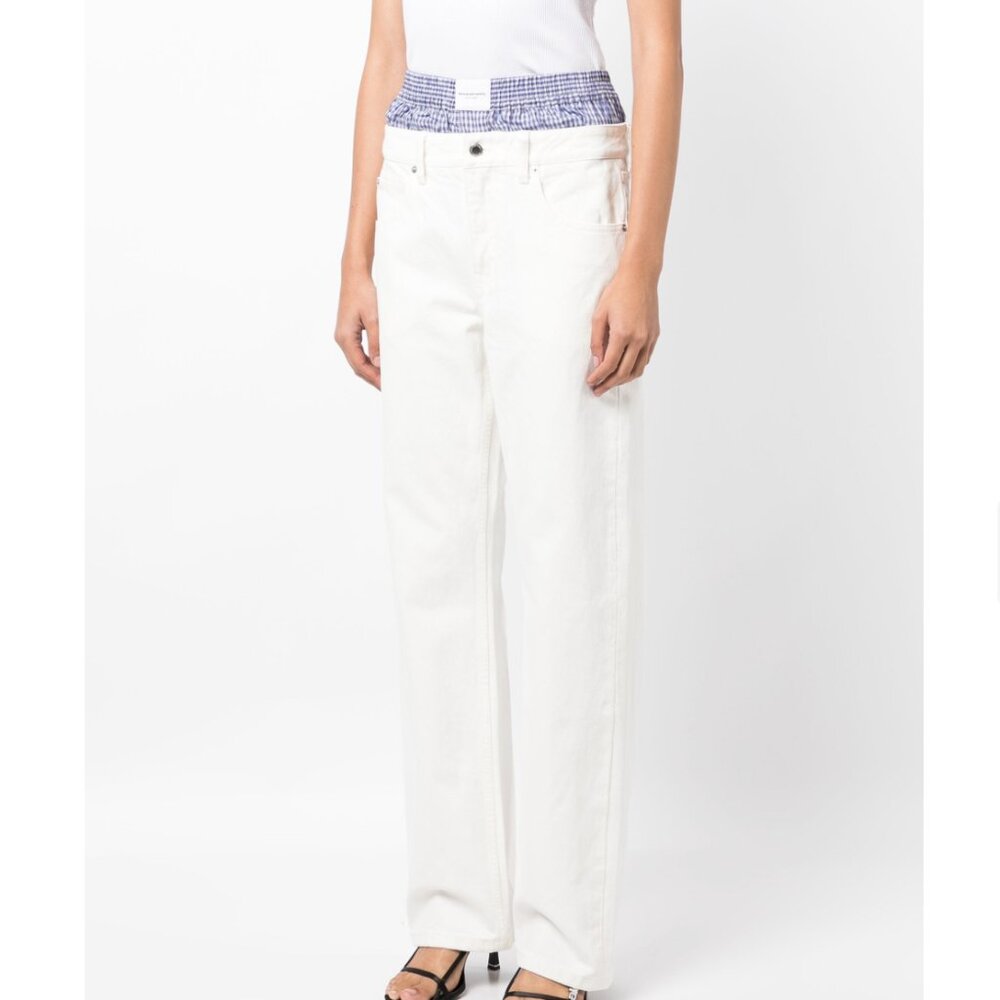 NEW Alexander Wang Prestyled Boxer Skater Jeans White 23